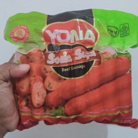 sosis sapi yona 500 gr per pack ( isi 15 pcs )