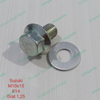 Harga 1 Pcs Baut Tap Tutup Oli Suzuki Smash10x15mm K.14 Drat 1,25