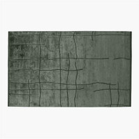 Nepali Carpet Handknotted Viscose-Wool Dark Greeny Moss Theme Rug