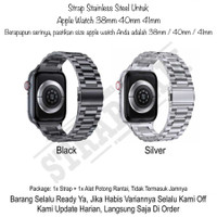 Strap Apple Watch 41mm 40mm 38mm - Tali Jam Stainless Steel Metal Band