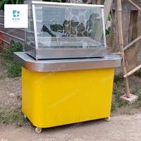 etalase booth fried chicken/meja jualan/food warmer
