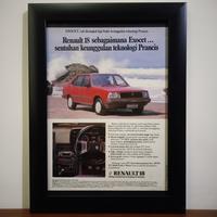 Iklan Jadul Mobil RENAULT 18 - Wall Decor Pajangan Dinding Vintage Ad
