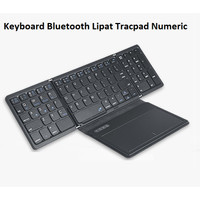 Keyboard Bluetooth Wireless Lipat Touchpad Numeric Slim Foldable