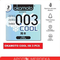 Okamoto Kondom 003 Platinum Aloe Cool ISI 3 PCS