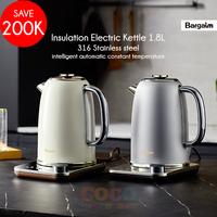 BARGAIM Kettle-05SA 1.8L Electric Kettle with Insulation Integrated Constant Temperature 316 stainless steel kettle