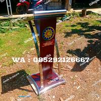 Podium Pidato Minimalis Stainless RSU PKU Muhammadiyah Mojoagung Mewah