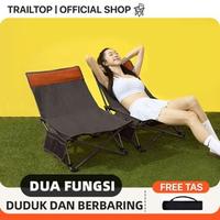 TrailTop Kursi Lipat Setengah Bersandar Kursi Camping Dua Fungsi Duduk Dan Berbaring