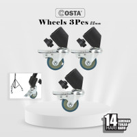 Roda Light Stand Wheels 3 Pcs Rubber Studio Foto Siez 22mm