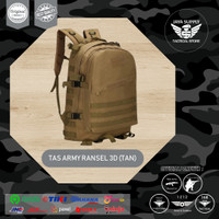 Tas Ransel 3D Army Impor Tactical Cordura Backpack Laptop Punggung TAN