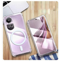Case Oppo Reno 10 / 10 PRO MAGSAFE Anti CRACK KORI Bumper Magnetic Armor Transparan Clear Softcase