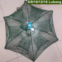 BingoLife Perangkap Bubu Payung 6|8|10|12|16 Lubang Bubu Rajungan Alat Tangkap Udang Kepiting Bubu Berbentuk Lipat