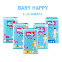 BABY HAPPY BODY FIT PANTS M32, L28, XL26, XXL24 ( kemasan baru )