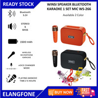 WINSI WS-266 Speaker Bluetooth Karaoke TWS Free Mic Hifi Stereo
