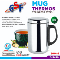 GSF Mug Thermos Stainless 500 Ml  / Mug Termos Kopi Teh Vacum Panas Dingin