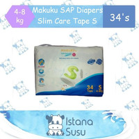 Untukmu Gunakan Makuku Sap Diapers Slim Care Tape S - 34'S