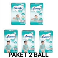 Popok Celana Anak Sweety Silver Pants Cloud Soft Twin Pack [ 2 Pack ] S-36 M-28 L-26 XL-24 XXL-22
