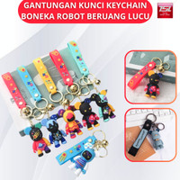 Gantungan Kunci Keychain Boneka Robot Beruang Lucu Aksesoris Tas Kunci
