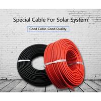 Kabel Khusus Solar Panel PV1-F Ukuran 2.5mm Merah / Hitam Tembaga Lapis Tinned Copper Cables Untuk Panel Surya