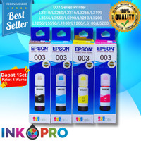 TINTA EPSON 003 PREMIUM (1SET) UNTUK PRINTER SERIES L3210, L3110, L3116, L3150, L3156, L5190, L1110, L5290, L3256, L1250, L1216, L5296, L3250, L3256, L1216, L1210