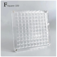 Square 100 grid Acrylic Magnetic Seashell Display Box Seashell Clear Starfish Trinket Organizers