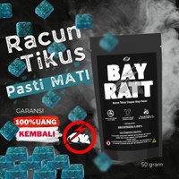 Racun Tikus BAYRATT Mati Kering Tidak Meninggalkan Bau Menyengat 50 Gram