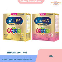 ENFAMIL A+ 1 A+ 2 400 GR TAHAP 1 0-6 BULAN TAHAP 2 6-12 BULAN 400GR