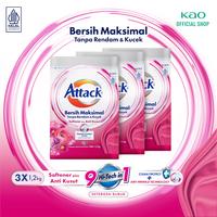 Attack Plus Softener 1200gr Triplepack - Deterjen Bubuk Mesin Cuci