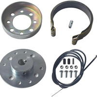 Coefepiy 4 Drum Brake Band Pin Brake 65 Cable Steel Sprocket Brake 58