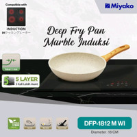 MIYAKO : DEEP FRY PAN WHITE MARBLE /  PENGGORENGAN 18 - 28 CM INDUKSI
