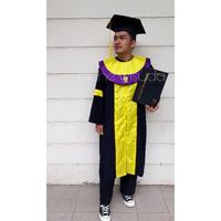 Toga Wisuda UT Ungu plus map (1paket)
