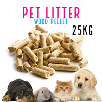 wood pellet 25kg pet litter alas kandang pasir kucing