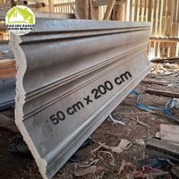 Lisplang Beton Tempel Profil 50cm - Abu-abu Natural - Filter, Batang