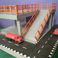 Diorama diecast model parkir tingkat mall