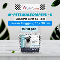 M-Pets Male Diaper S / Popok Anjing Jantan isi 10