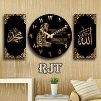 NEW Wall Decor Jam Dinding Kayu Kaligrafi
