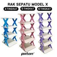 Rak sepatu X tempat rak sepatu susun rak sendal tempat sendal rak serbaguna plastik / Rak sepatu multifungsi