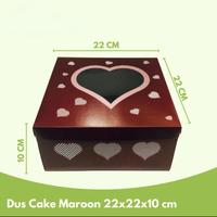 dus kue/box cake maron 22x22 cm 1 pack isi 10pcs