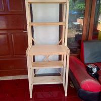 Rak dapur serbaguna bahan kayu