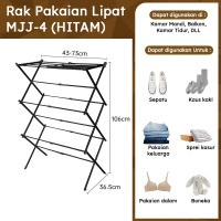 antungan Handuk Lipat 3 Tingkat / Tempat Jemuran Serbaguna - DD8