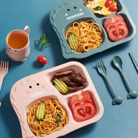 [OFFICIAL STORE] KIDS PLATE SET BPA FREE Peralatan Makanan Anak Set 6 in 1 Karakter Lucu Bisa Untuk Kado Atau Hadiah