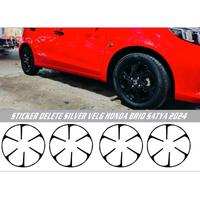 sticker stiker black glossy velg Honda Brio satya new