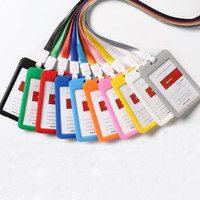 AST Id Card Holder Name Tag Tempat id 2 Sisi Bahan PP Lanyard