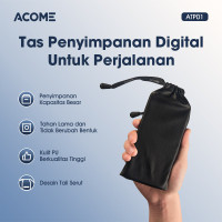 ACOME ATP01 Sarung Powerbank Universal Fleksibel / Pouch Serba Guna Untuk Handphone Powerbank Headset Earphone TWS Charger - Garansi Resmi 1 Tahun