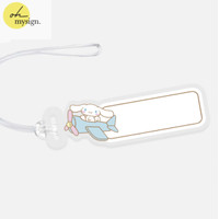 Custom Nama Gantungan Tas Koper Cinnamoroll Acryic UV Print Bag Tag Luggage Tag