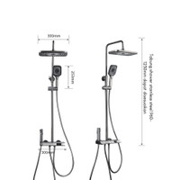 SHOWER KAMAR MANDI - SHOWER TIANG PANAS DINGIN 4 FUNGSI DENGAN LED HIGH QUALITY SHOWER SHOWER PIANO TUTS