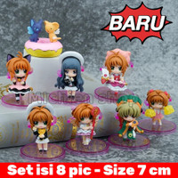 Sakura Set isi 8pcs/Pajangan Topper Figure Anime Card Captor trmurah