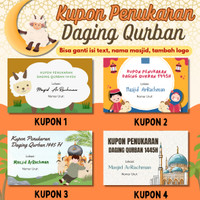 Kupon Penukaran Daging Qurban | Kartu Kupon Qurban | Kupon Idul Adha