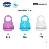 chicco WEANING EASY ROLL SILICONE BIB WITH CRUMBLE CATCHER / celemek bayi makan