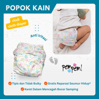 Popok kain bayi cuci ulang clodi klodi cloth diaper pempem motif CLA02