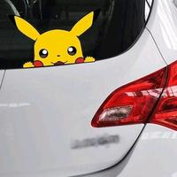 Cutting Sticker Mobil Pikachu Peeking Ngintip Stiker Kaca Mobil Lucu